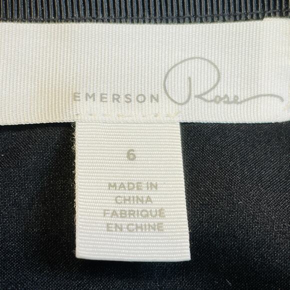 Emerson Rose Purple & Black Multicolor Tweed Raw Edge Pencil Skirt Women Sz 6 - Picture 9 of 12